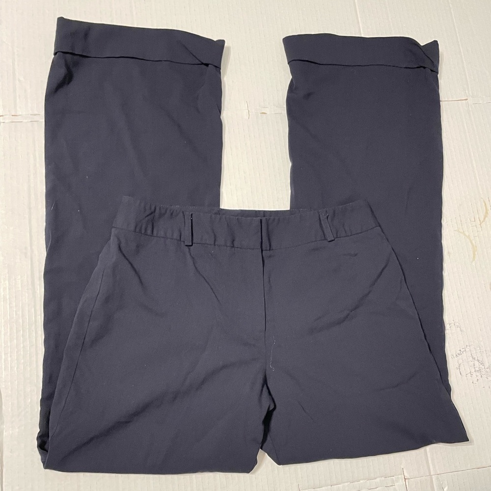 Austin Reed Dress Business Pants Womens Size 8 VTG Navy Blue Wool Wide Leg